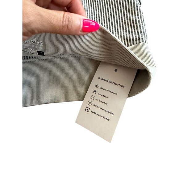 YAZ Gray Colorblock Horus Sports Bra Size Large NEW NWT - Picture 5 of 9